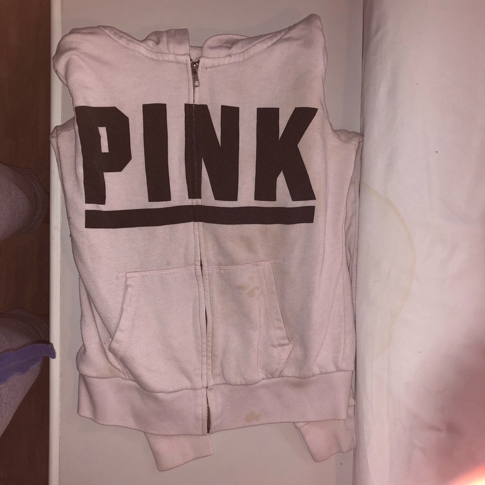 Baby pink Pink VS zip up hoodie
